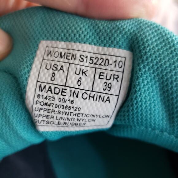 Saucony Womens Sapphire S15220-10 Road‎ Running Shoes Sz 8 Gray Turqouise Hiking - Picture 12 of 12